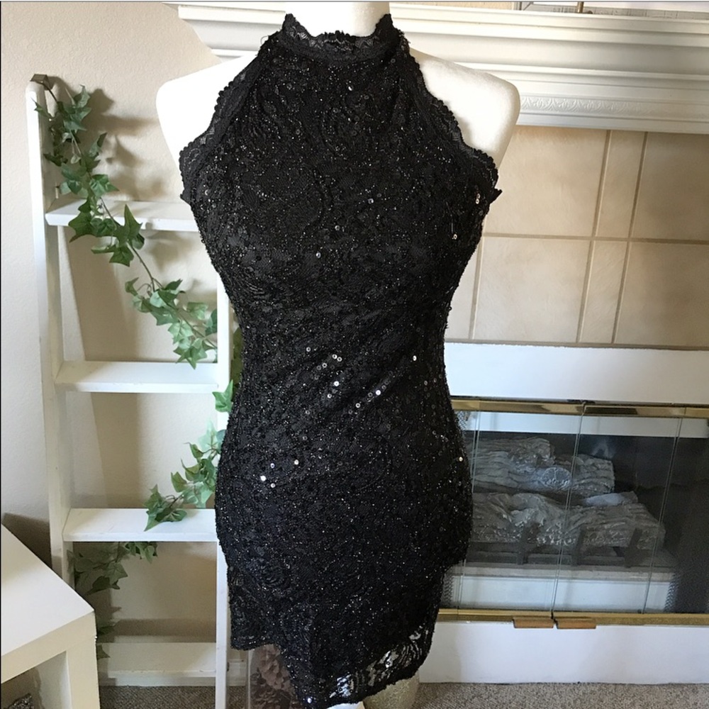 Little Black Sequin Dress